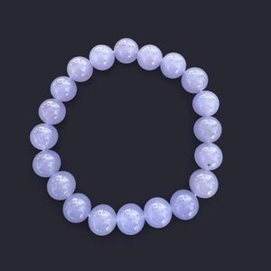 Lavender Quartz Gemstone Bead Bracelet 10mm